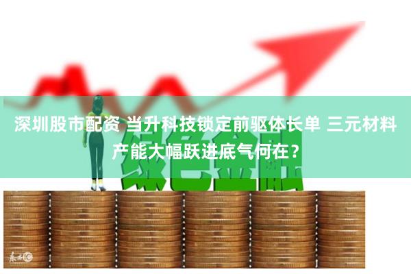 深圳股市配资 当升科技锁定前驱体长单 三元材料产能大幅跃进底气何在？