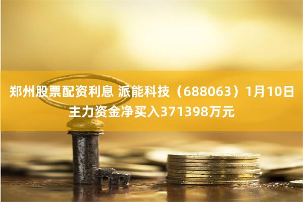 郑州股票配资利息 派能科技（688063）1月10日主力资金净买入371398万元