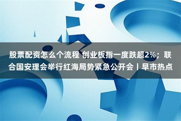 股票配资怎么个流程 创业板指一度跌超2%；联合国安理会举行红海局势紧急公开会丨早市热点