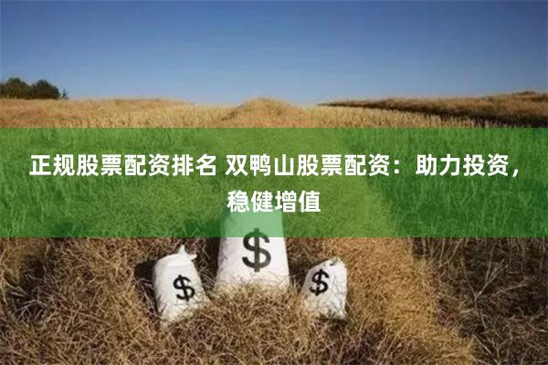 正规股票配资排名 双鸭山股票配资：助力投资，稳健增值