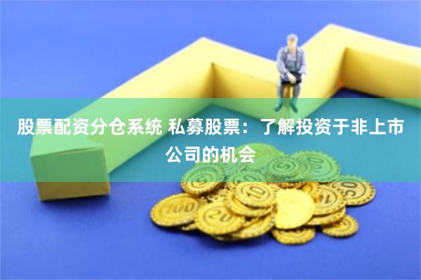 股票配资分仓系统 私募股票：了解投资于非上市公司的机会